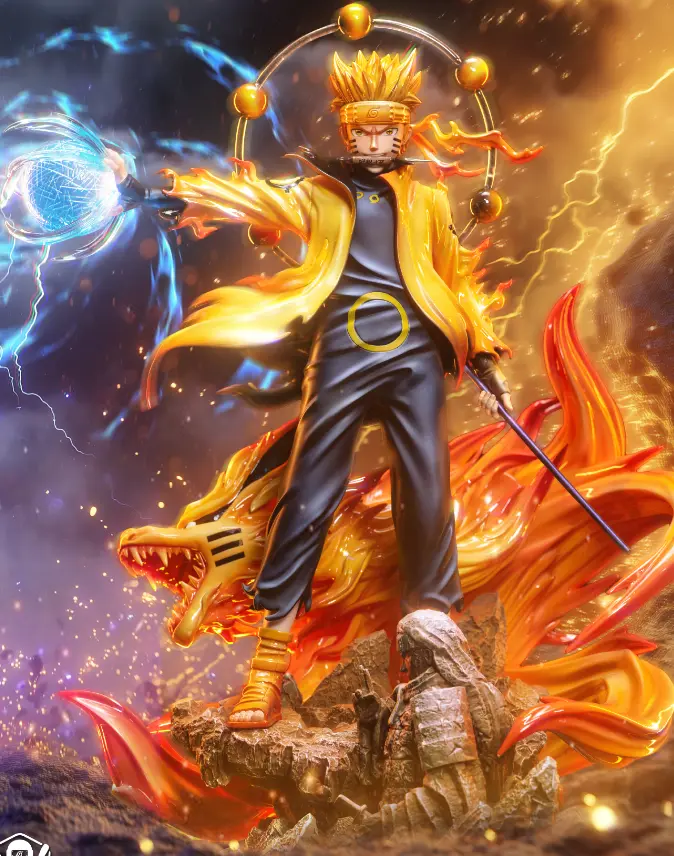 ATELIER DE KONOHA Studio - Naruto Light Sculpture Series Uzumaki Naruto & Uchiha Sasuke Statue(GK)