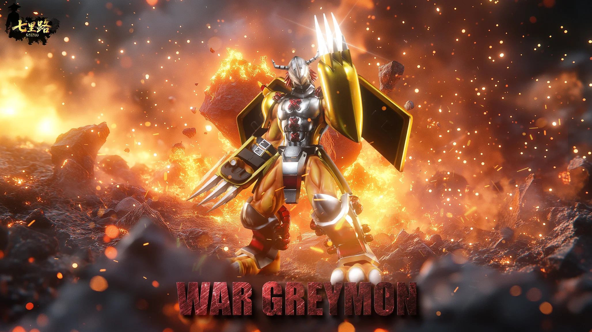 Digimon Series 02 Dual Pose WarGreymon Statue (GK) -QILILU Studio