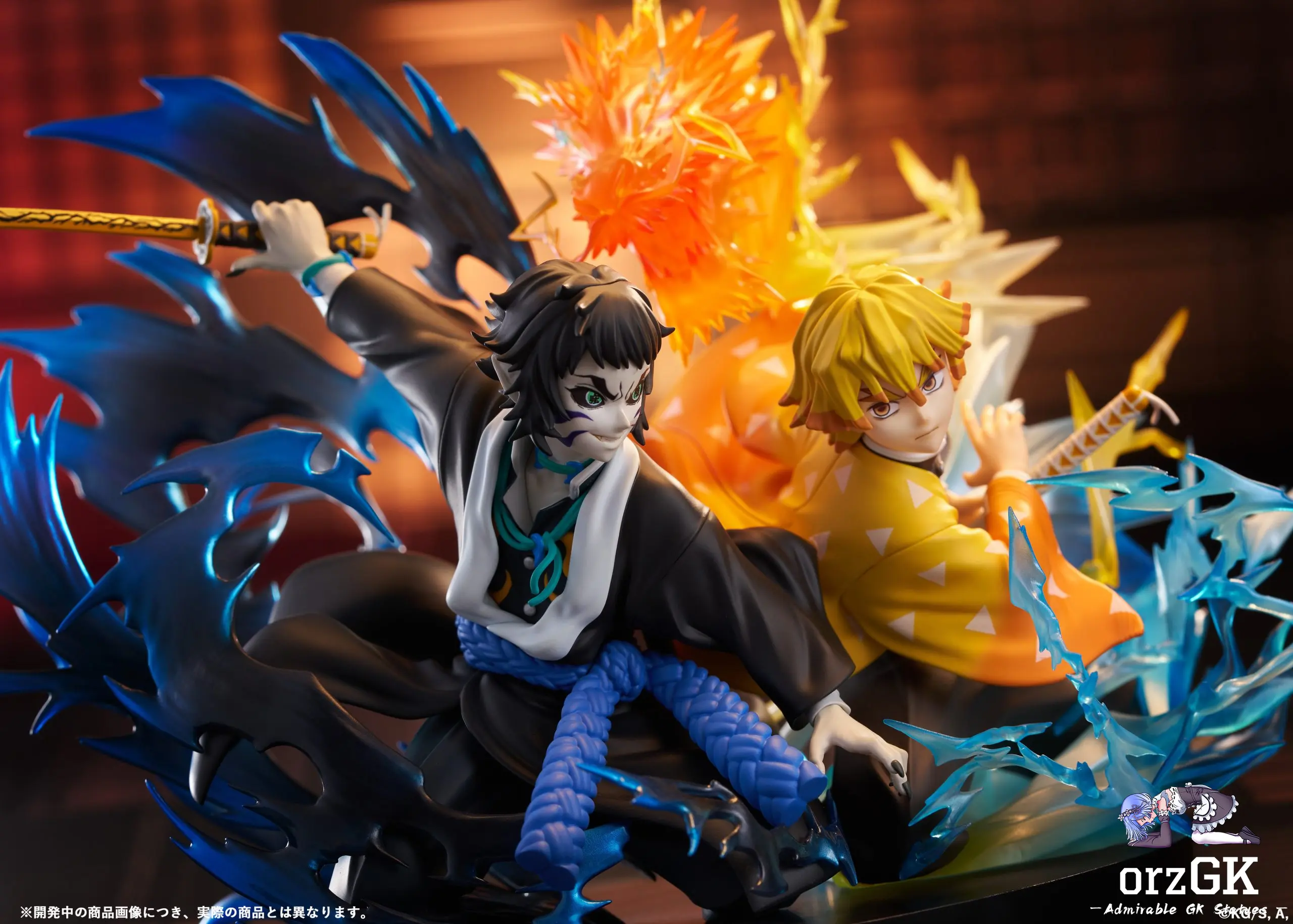 Aniplex - Demon Slayer: Kimetsu no Yaiba Zenitsu Agatsuma X Kaigaku NON Scale Figure Licensed Statue