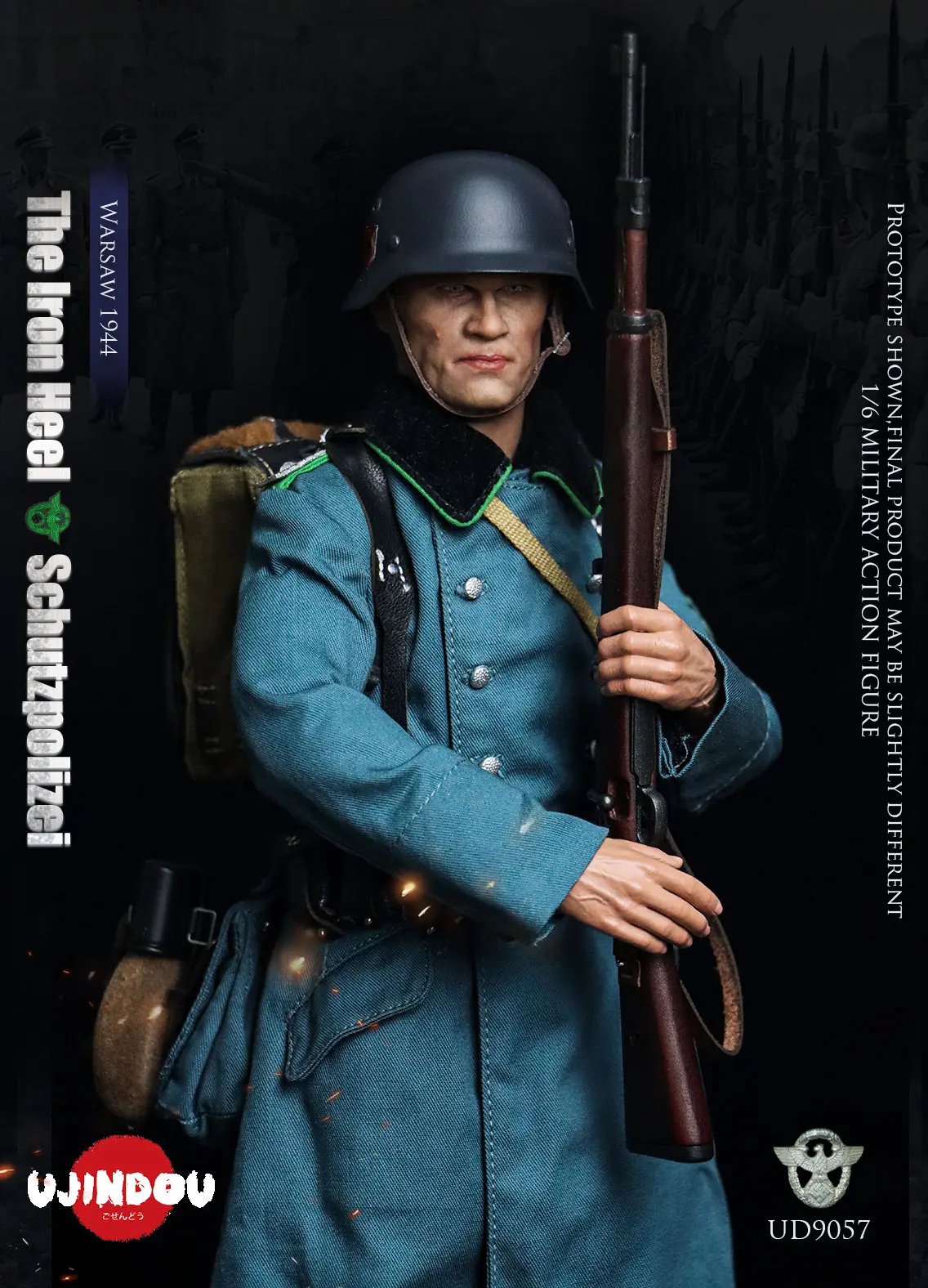 UJINDOU - 1/6 The Iron Heel-WWII German Schutzpolizei Warsaw 1944 UD9057 (Licensed)Statue