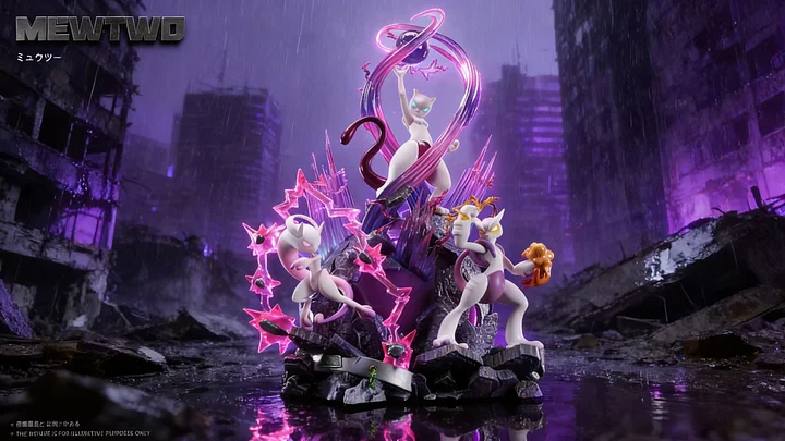 JP Studio - Mewtwo Urban Pokémon Ecology Special Edition Pokemon Statue 