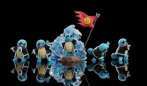OM Studio - Squirtle Squad Pokemon Statue 
