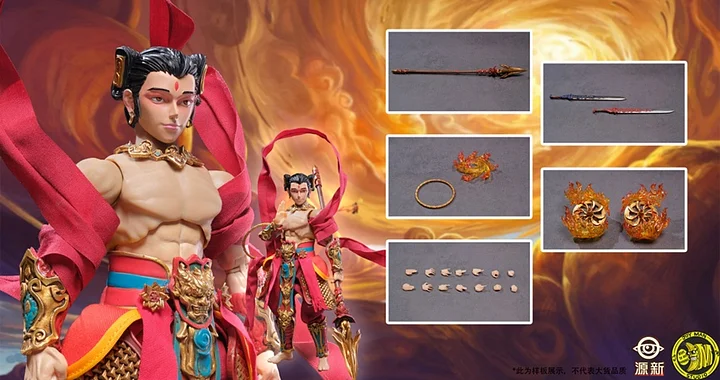 Journey To The West 1/12 Three Altars Sea Assembly Great God Nezha Third Prince Action Figure JX02501 JX02502 -Yuan Xin Studio & JOY MAN Studio -KWII-GK