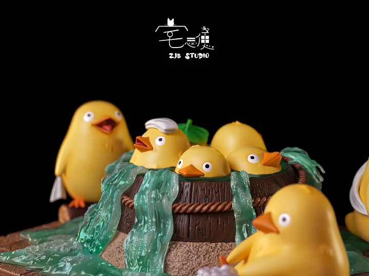 ZJB Studio - Spirited Away Hayao Miyazaki's Ecological Scene Little Rubber Duck Bath Statue 
