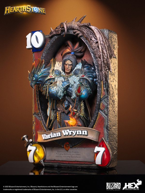 Hearthstone Varian Wrynn Legendary Card Art Statue HEXFRAME02 (Licensed)Statue(GK) -HEX Collectibles & Blizzard Entertainment -KWII-GK