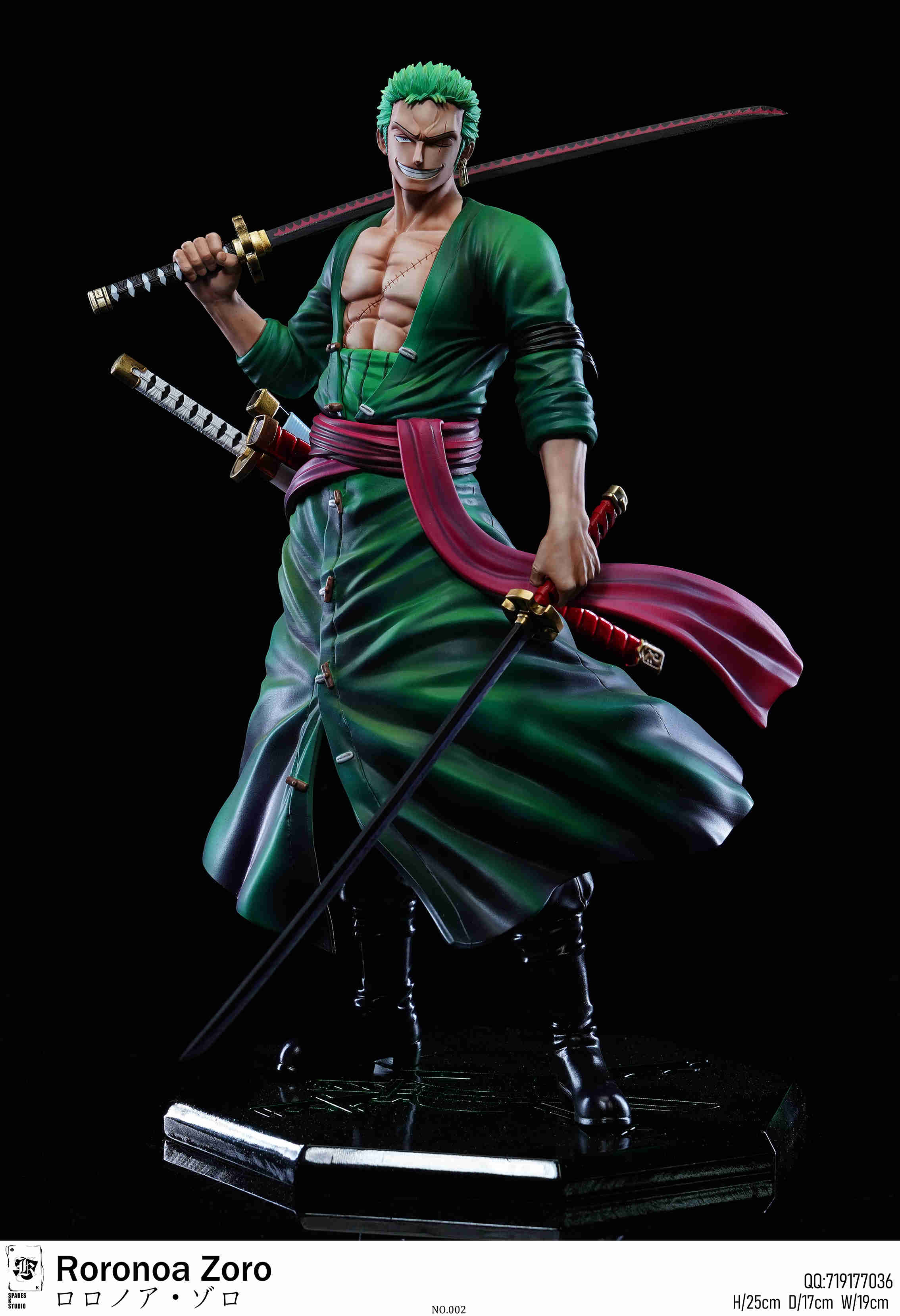 Pre-sale Straw Hat Pirates Roronoa Zoro One Piece GK data 25cm width 17cm depth 19cm (including base) (GK)-KWII-GK