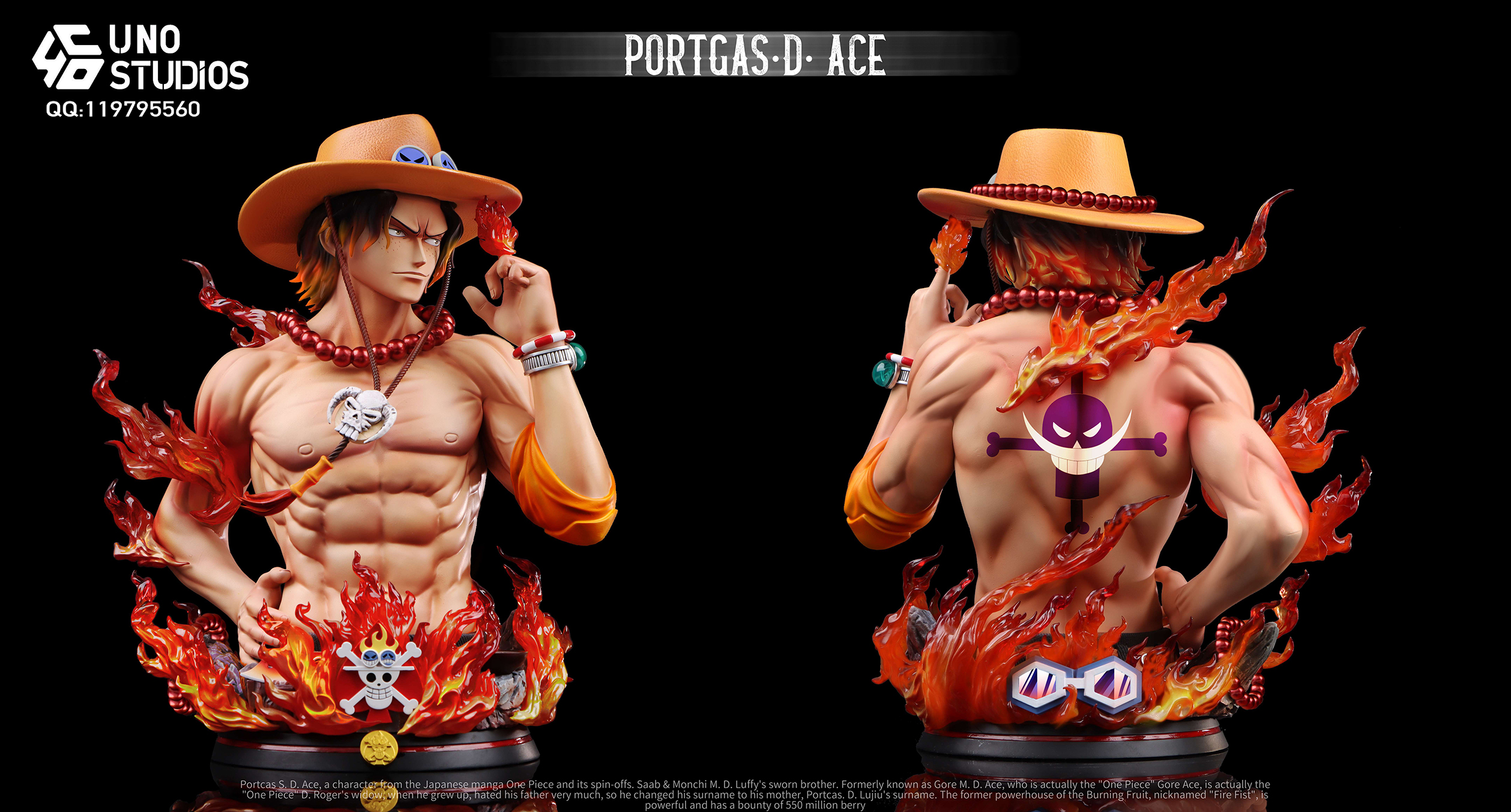 [Pre-sale] One Piece Ace Tabletop Bust [Work]: 1/4 Ace Bust (GK)