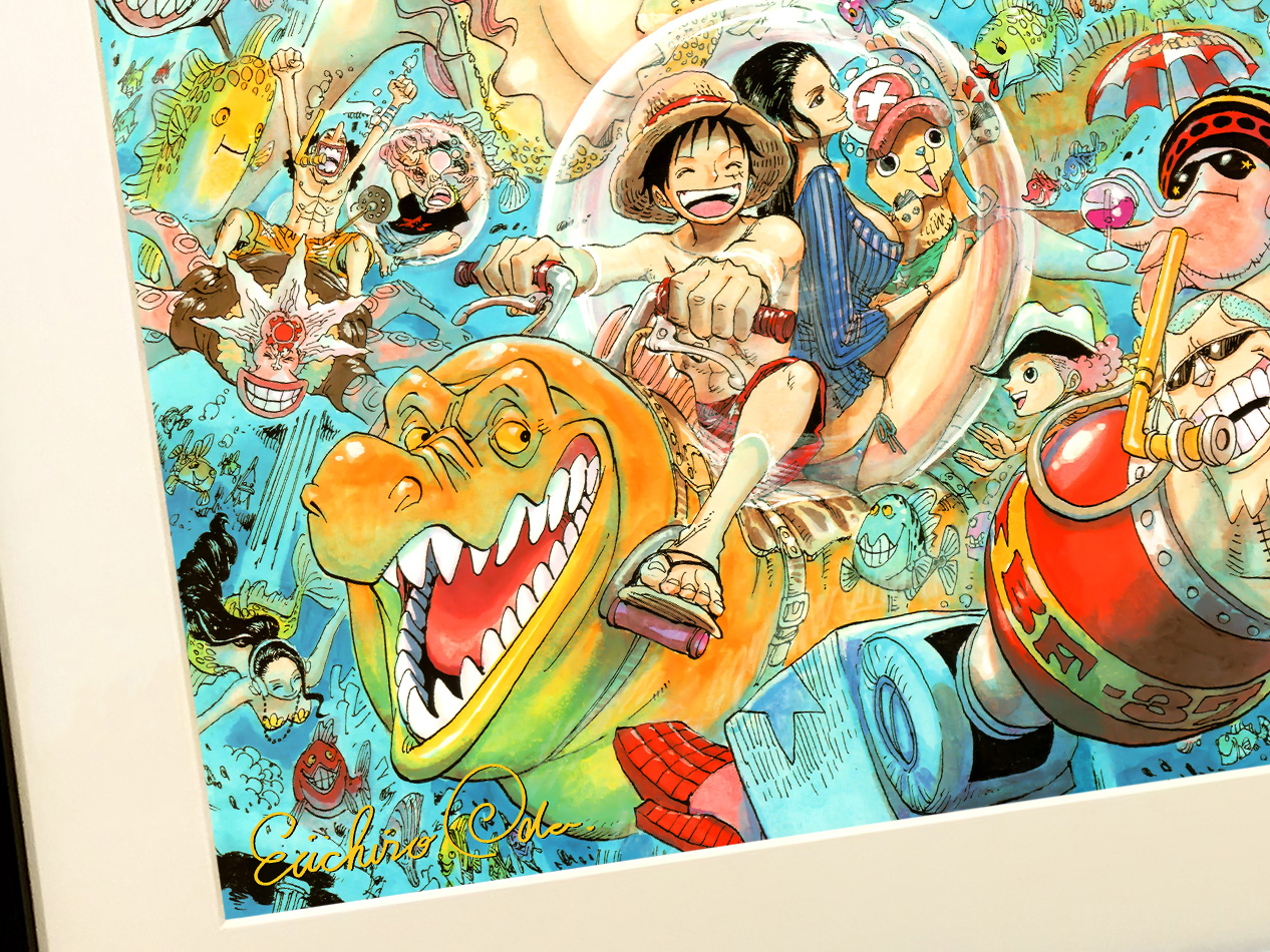 Starry Sky "Fishman Island" Pirate King Luffy White Star Robin Decorative Painting In stock