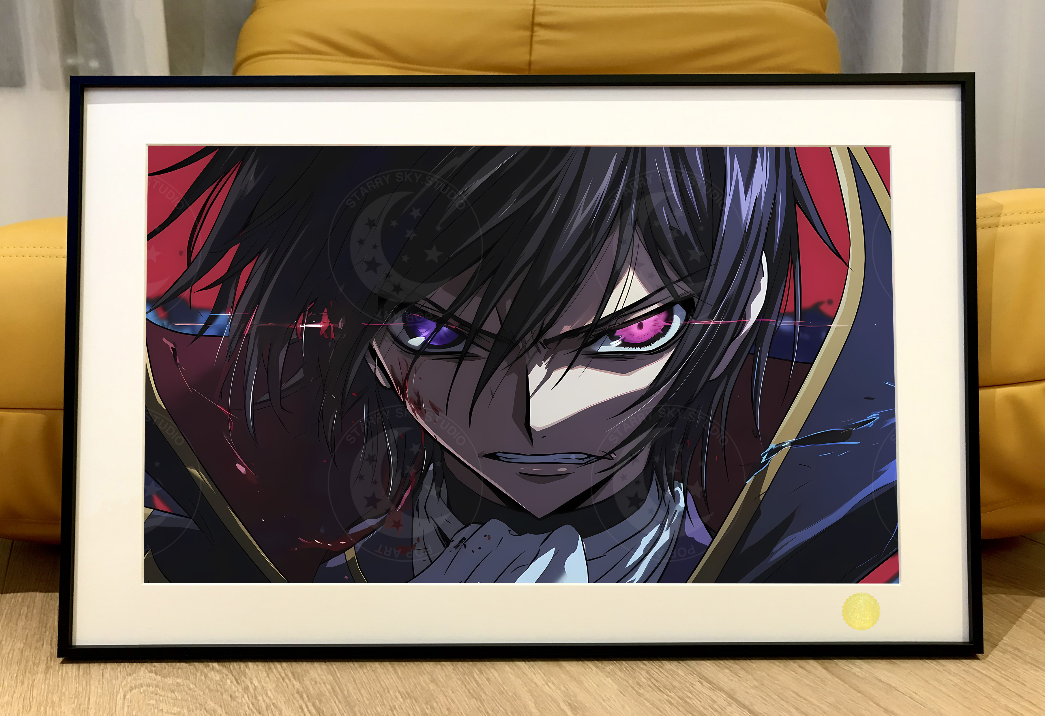 In stock Starry Sky "Code Geass" Rebellious Code Geass Decorative Painting Framed size: 61×40cm