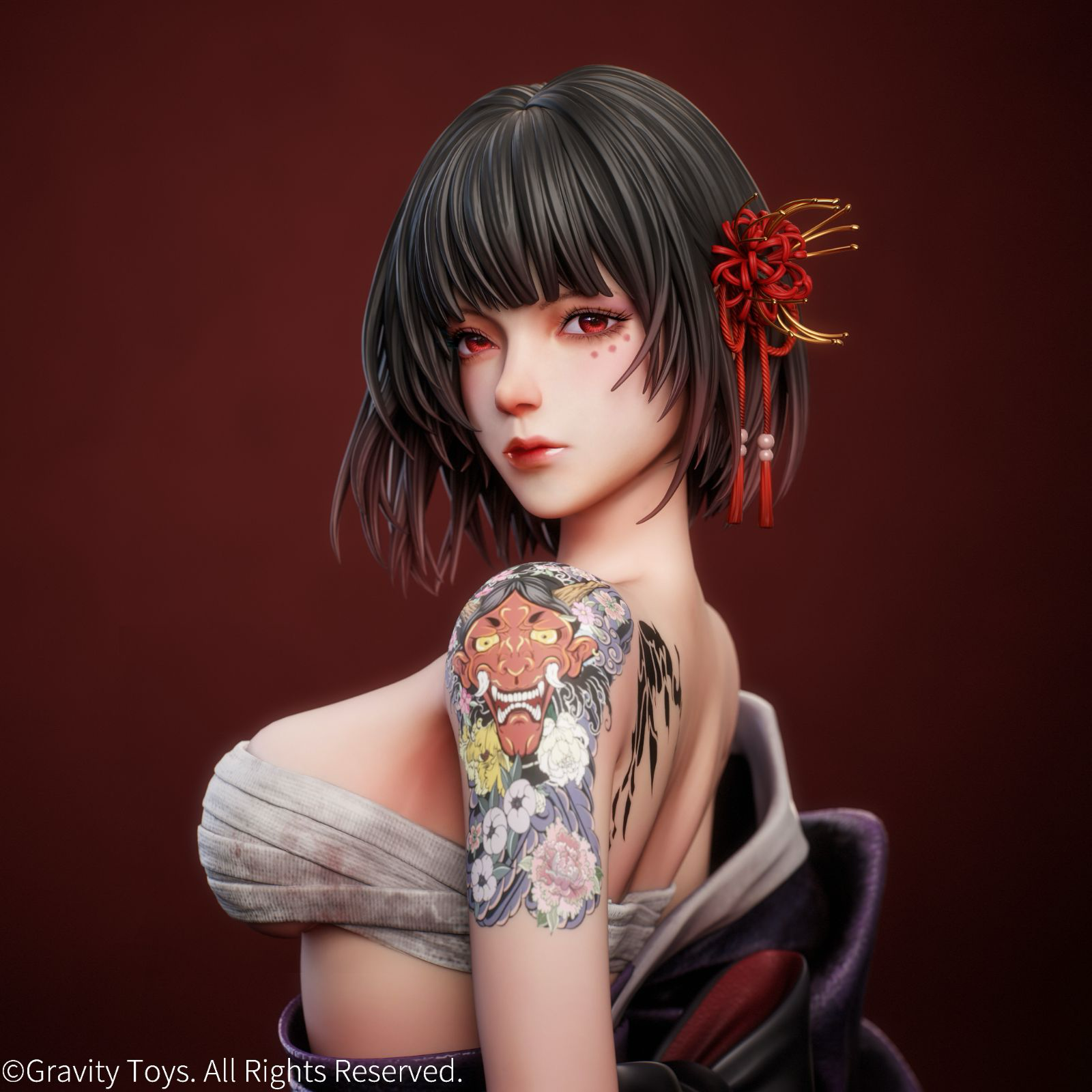 Oiran - Higan, 1/4 scale, Gravity Toys studio, statue GK18+ pre-sale