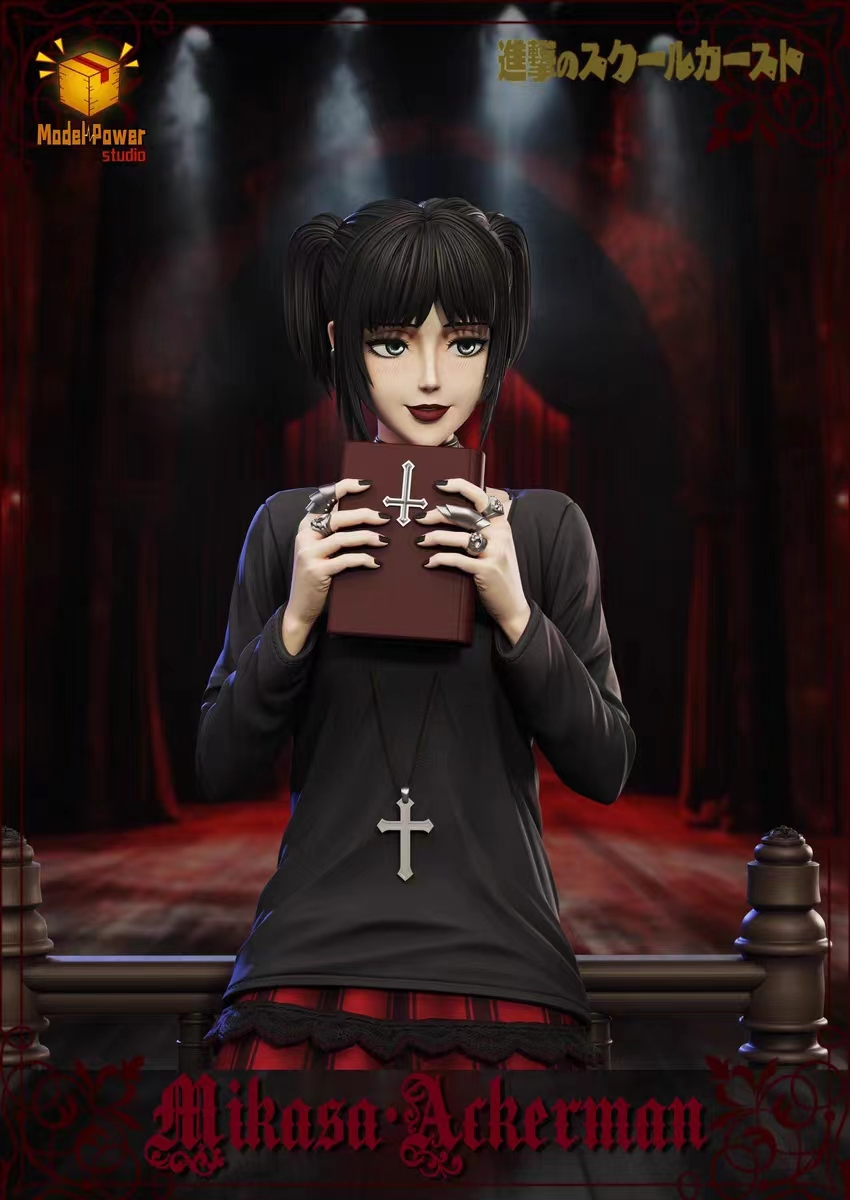 Attack on Titan, Gothic Costume, Mikasa Ackerman, Model Power Studio, Statue GK Pre-sale