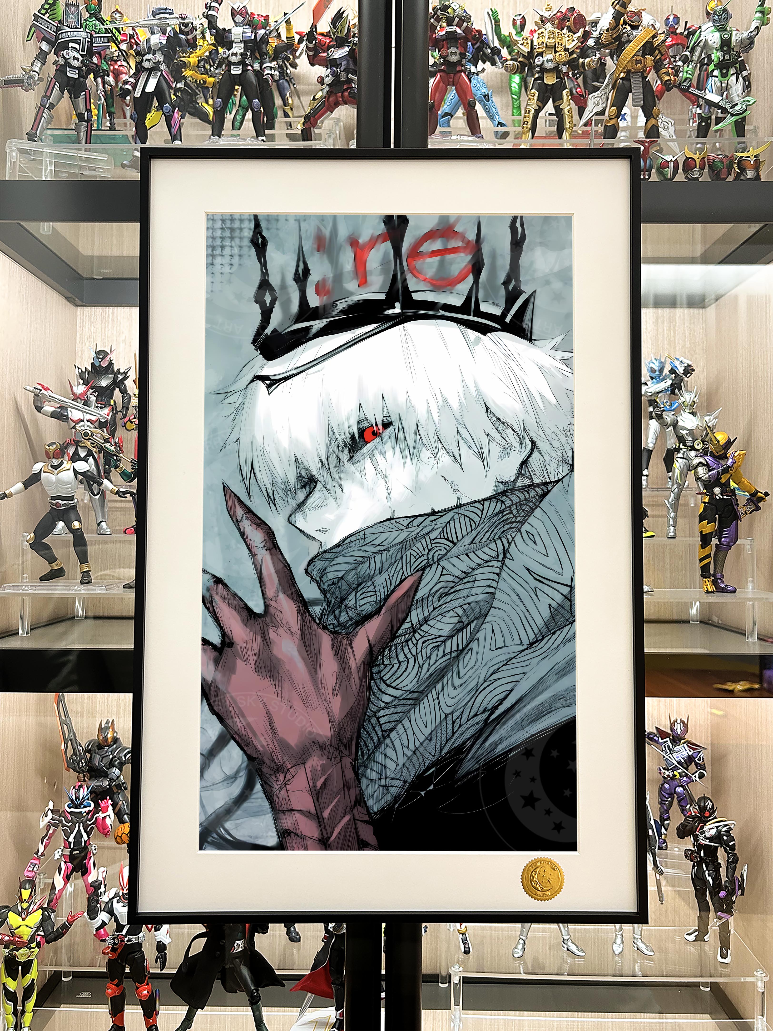 [In stock] Starry Sky "Kaneki Ken" Tokyo Ghoul Kaneki Ken Decorative Painting Framed size: 61×40cm