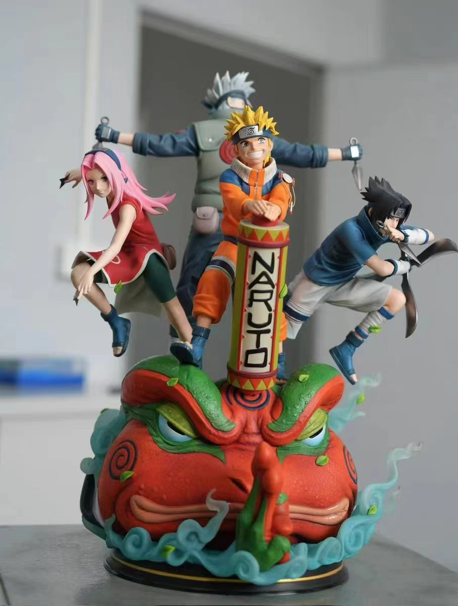In stock -Naruto- Kakashi & Naruto & Sasuke & Sakura 1/6 statue GK (authorized), Cartoon Kingdom Studio-KWII-GK