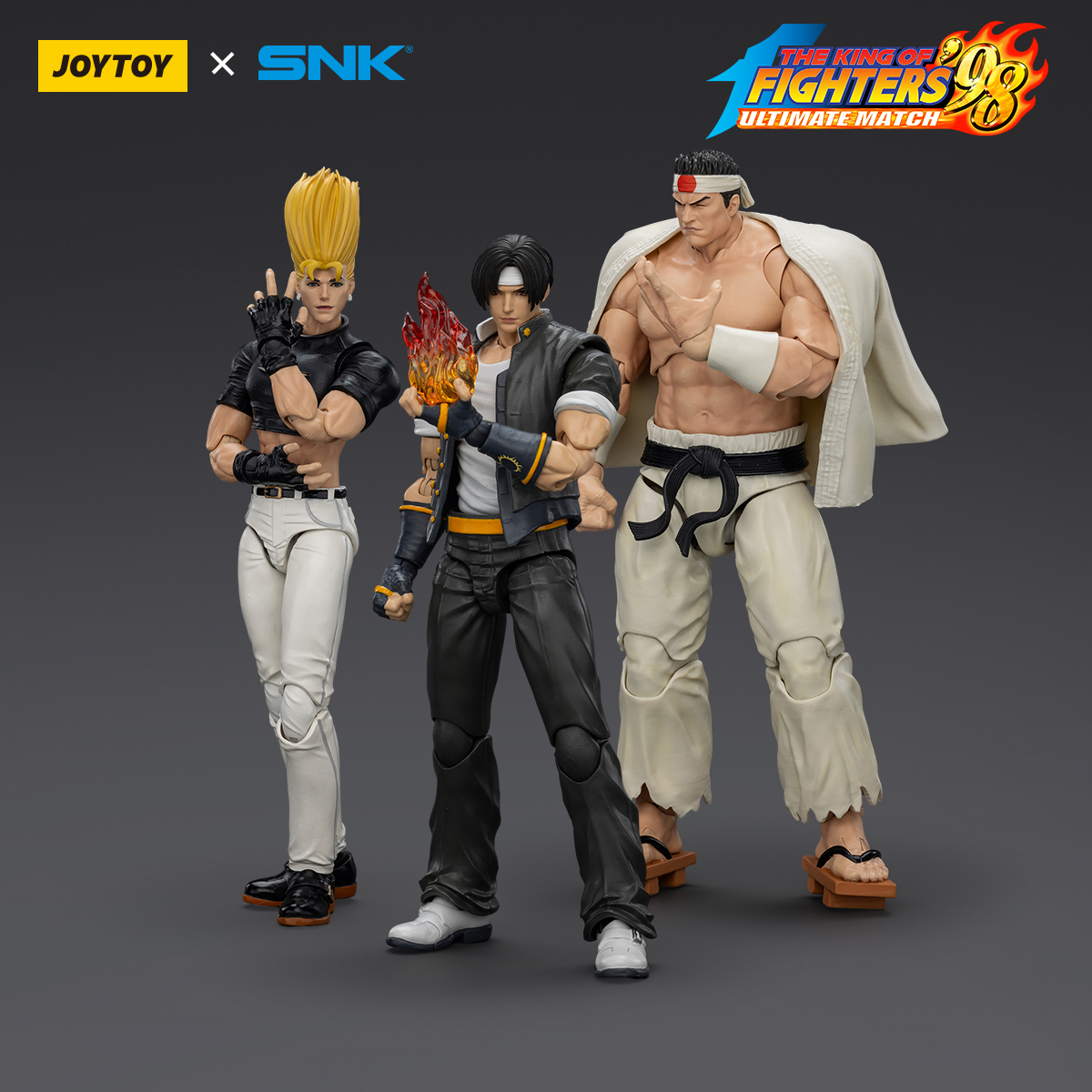 KOF 98UM Hero Team Kyo Kusanagi Goro Daimon Benimaru Nikaido JT01420 JT01437 JT01444 (Licensed)Action Figure- JOYTOY-KWII-GK