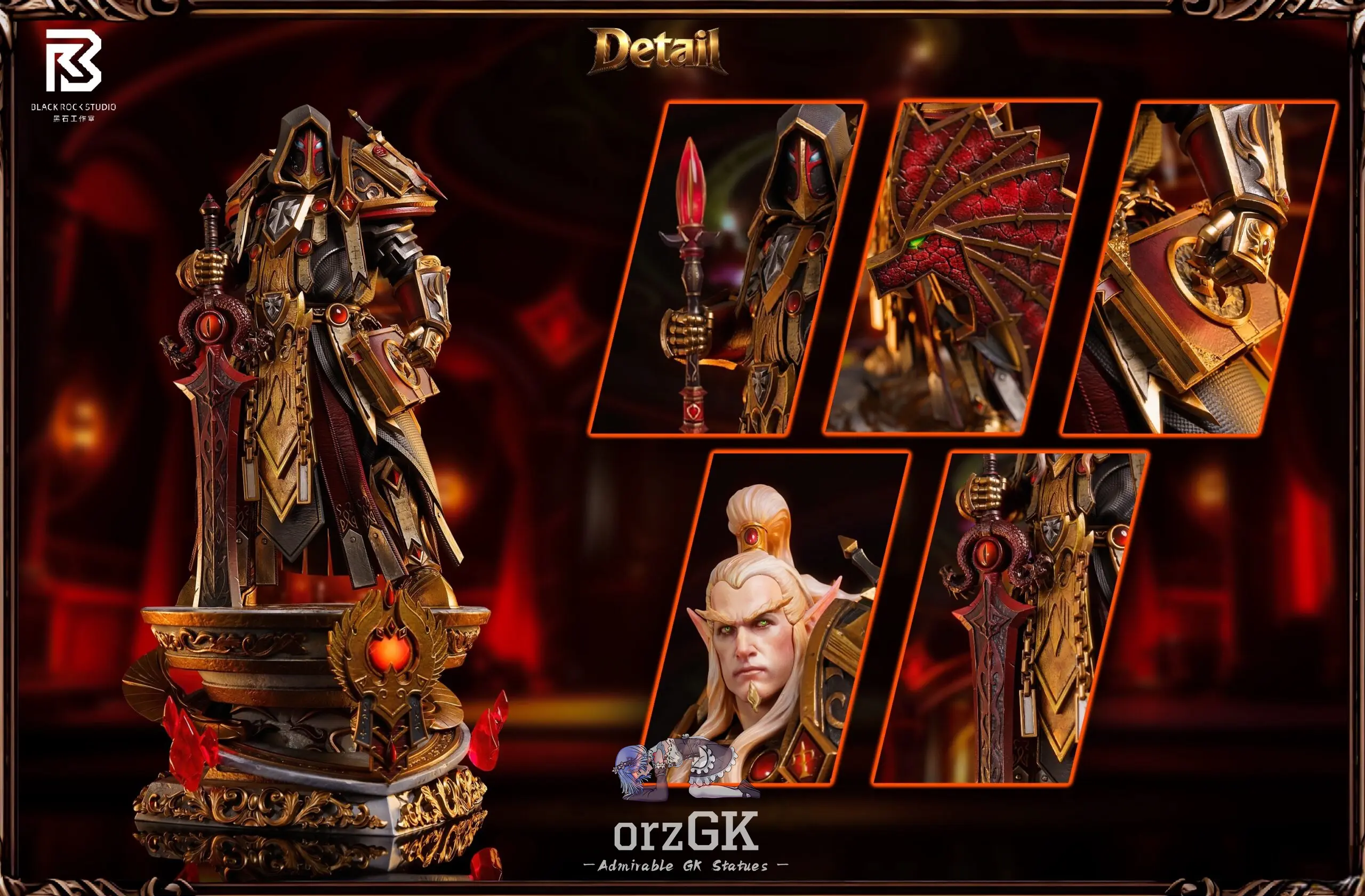 BR Studio Blood Elf Paladin T2 Judgment Armor World of Warcraft statue