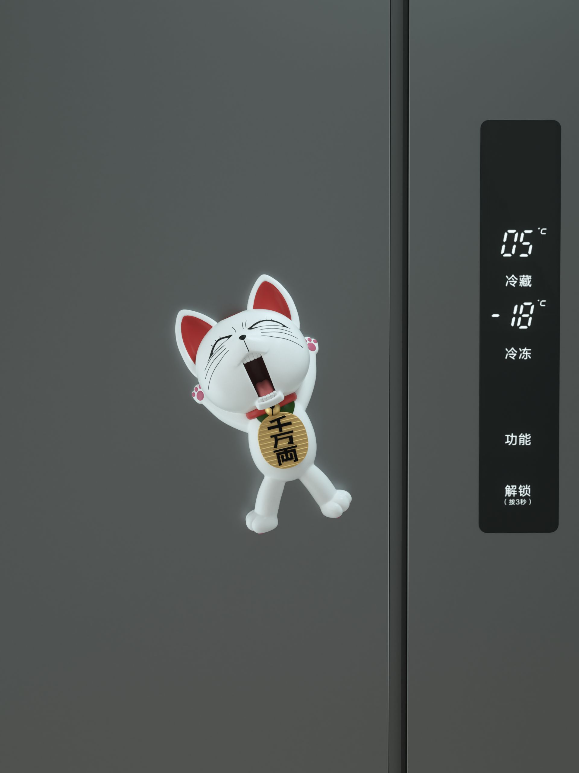 Pre-sale Name Dangdang Expressway Grandma Daring Party Lucky Cat Eating Hamburger Fridge Magnet Mobile Phone Holder Height Mobile Phone Holder 12cm, Fridge Magnet 10cm, Eating Hamburger 8cm (GK)-KWII-GK