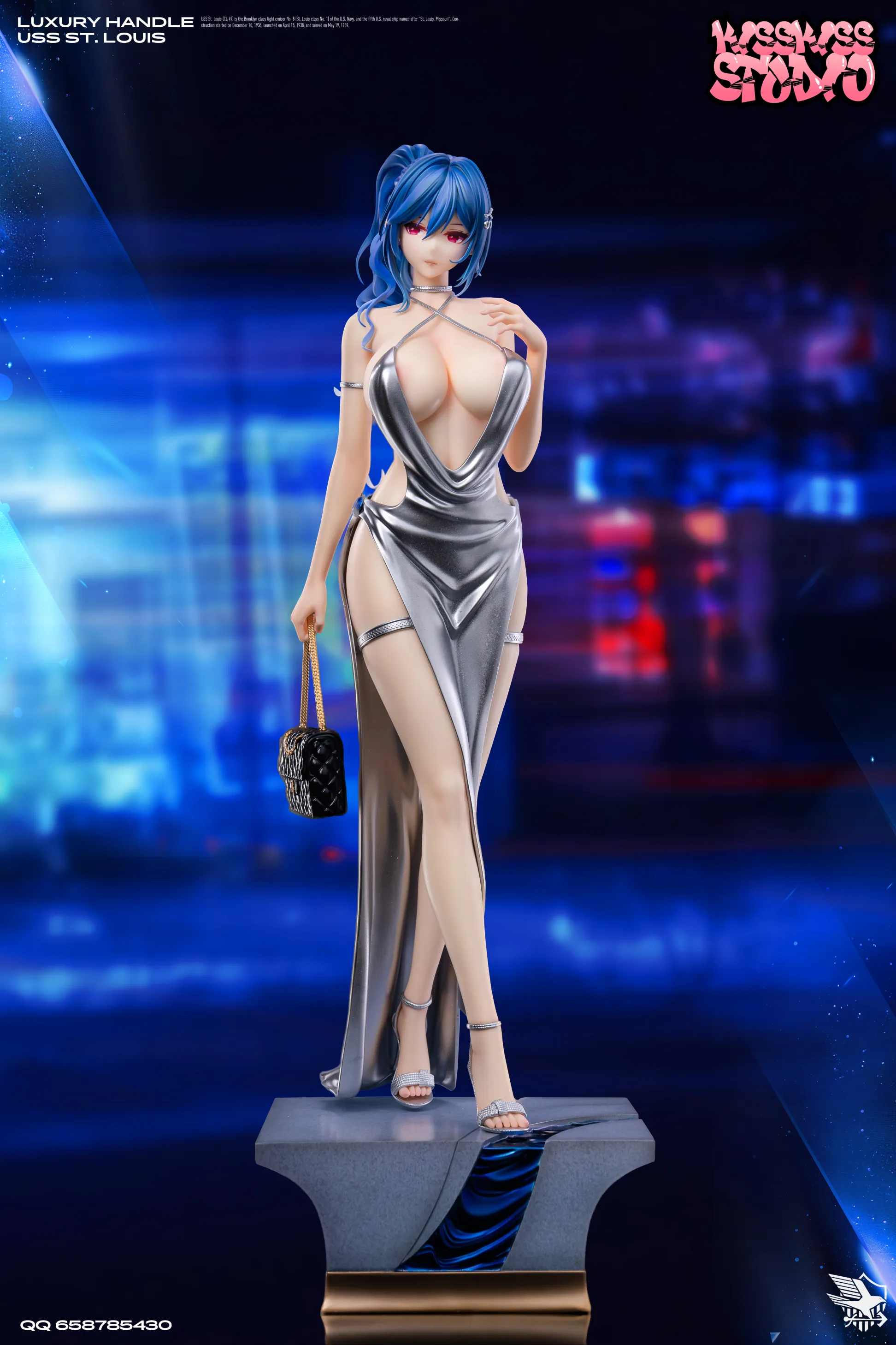 IN STOCK - AZUR LANE RICH WOMAN USS ST  LOUIS 1/4 STATUE(GK) (ADULT 18+)- KISSKISS STUDIO