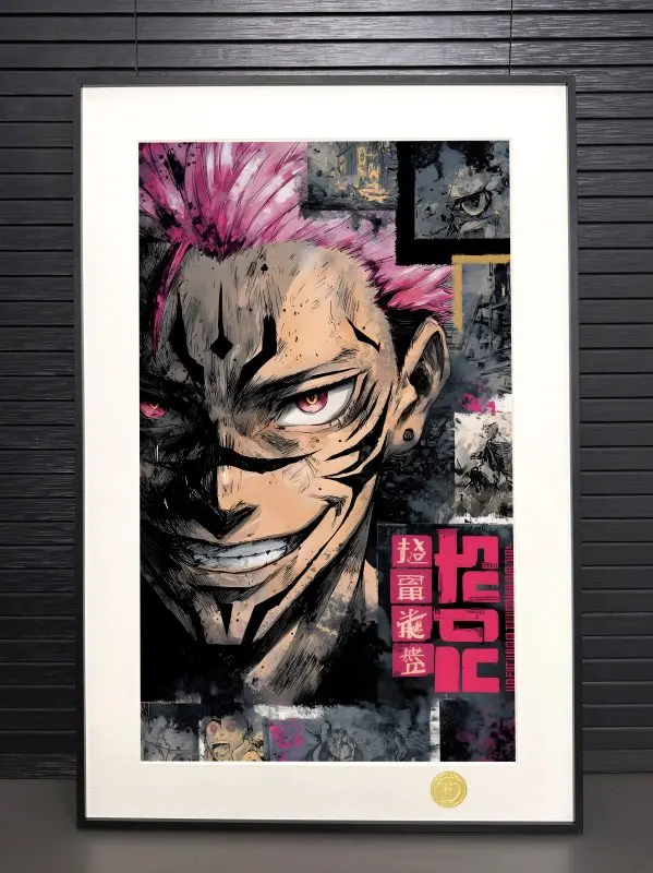 H-TWO Studio - Poster Sukuna Itadori Yuji Anime Decorative Painting Jujutsu Kaisen