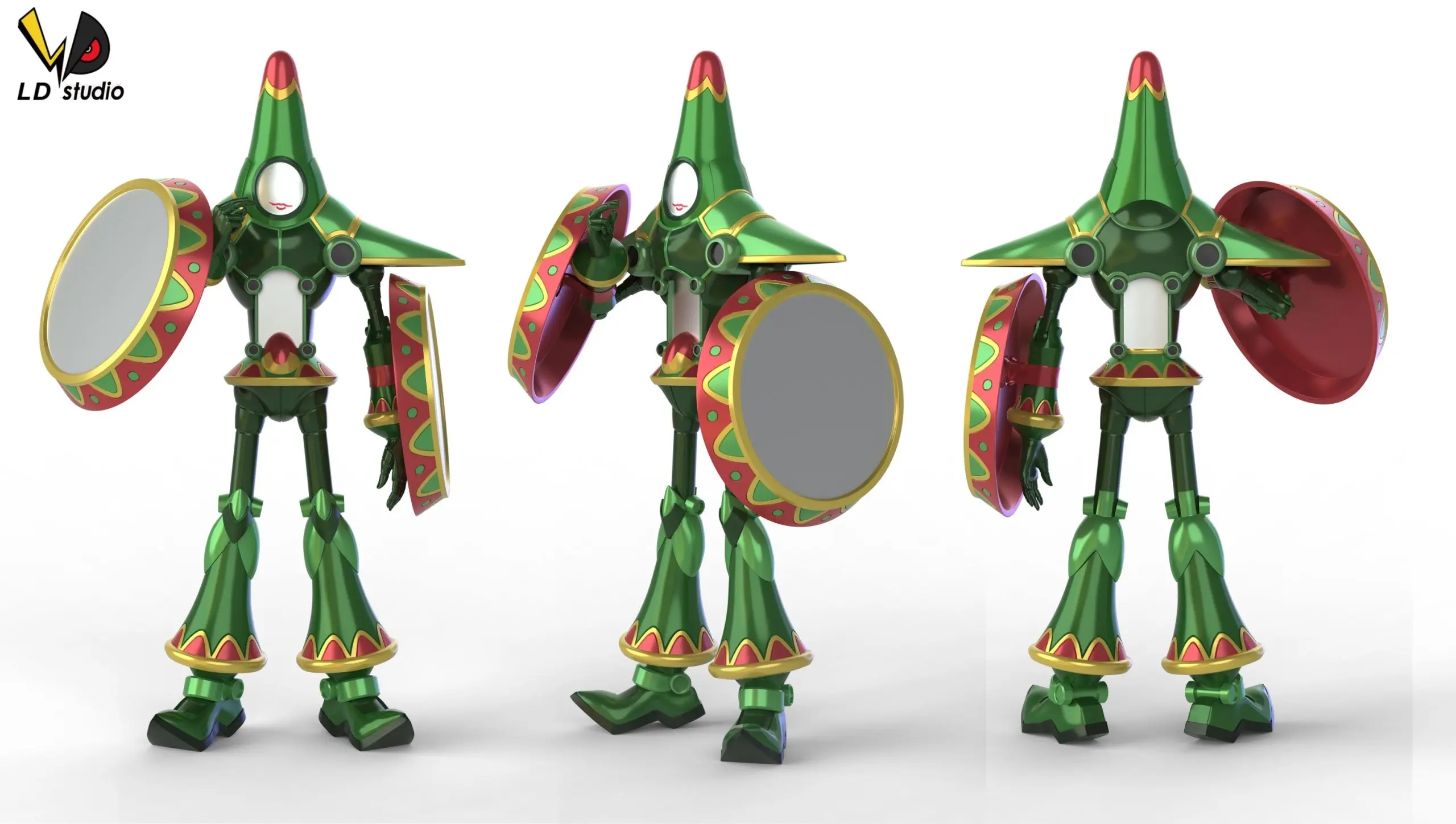 LD Studio - Digimon 04 unlimited land number ten players joint series #10 Mercurymon Statue(GK)