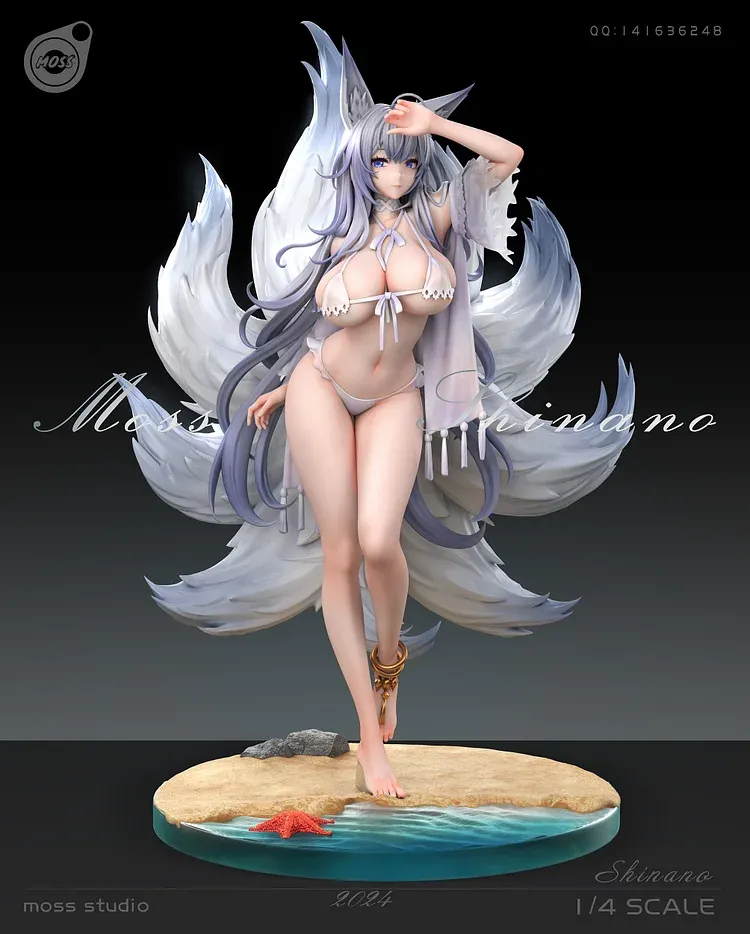 In stock-AZUR LANE SHINANO 1/4 (ADULT 18+) Statue GK-MOSS STUDIO
