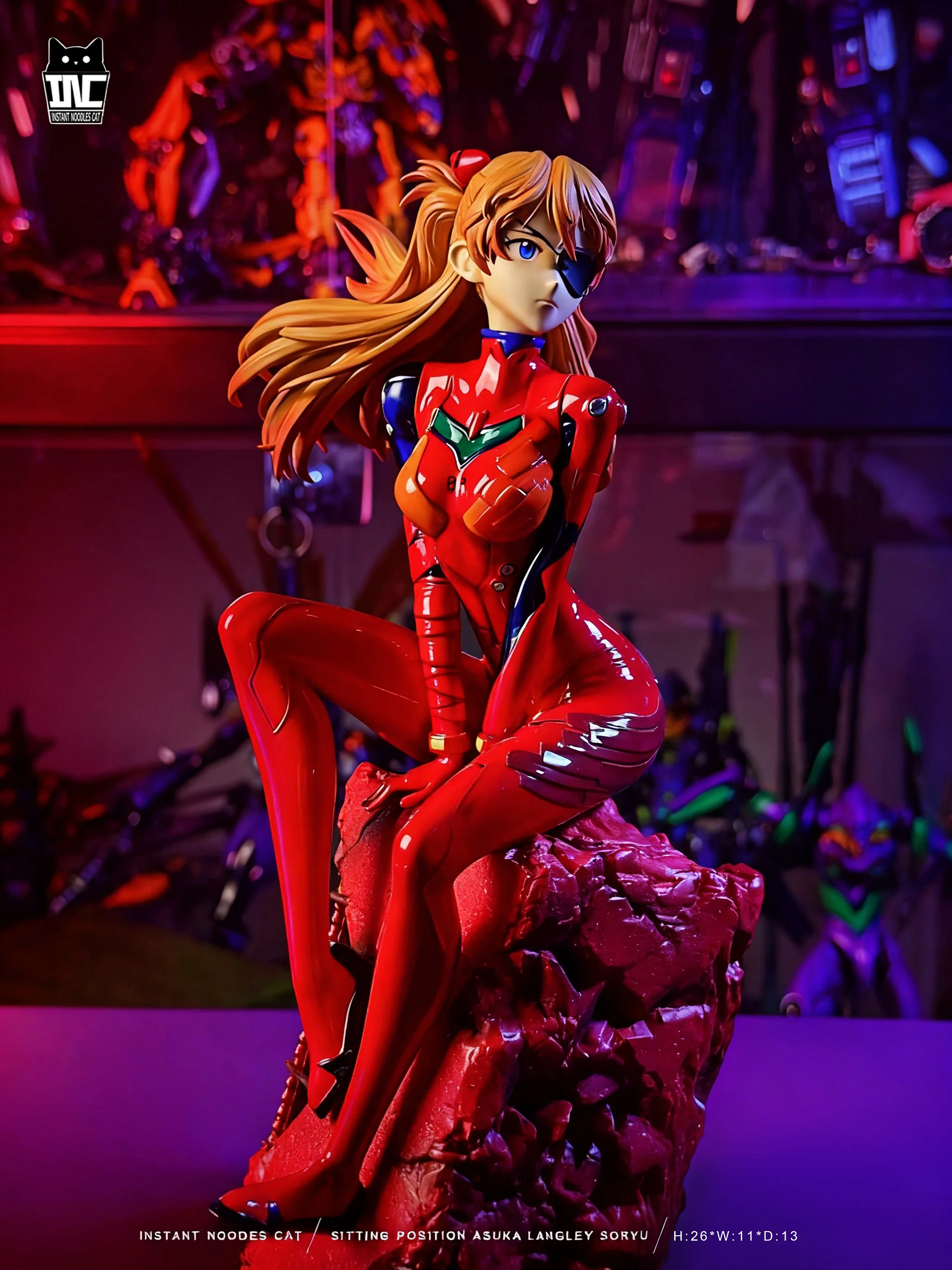 Instant Noodes Cat Studio - (EVA) Neon Genesis EVAngelion - Sitting Position Asuka Langley Soryu Statue (GK)
