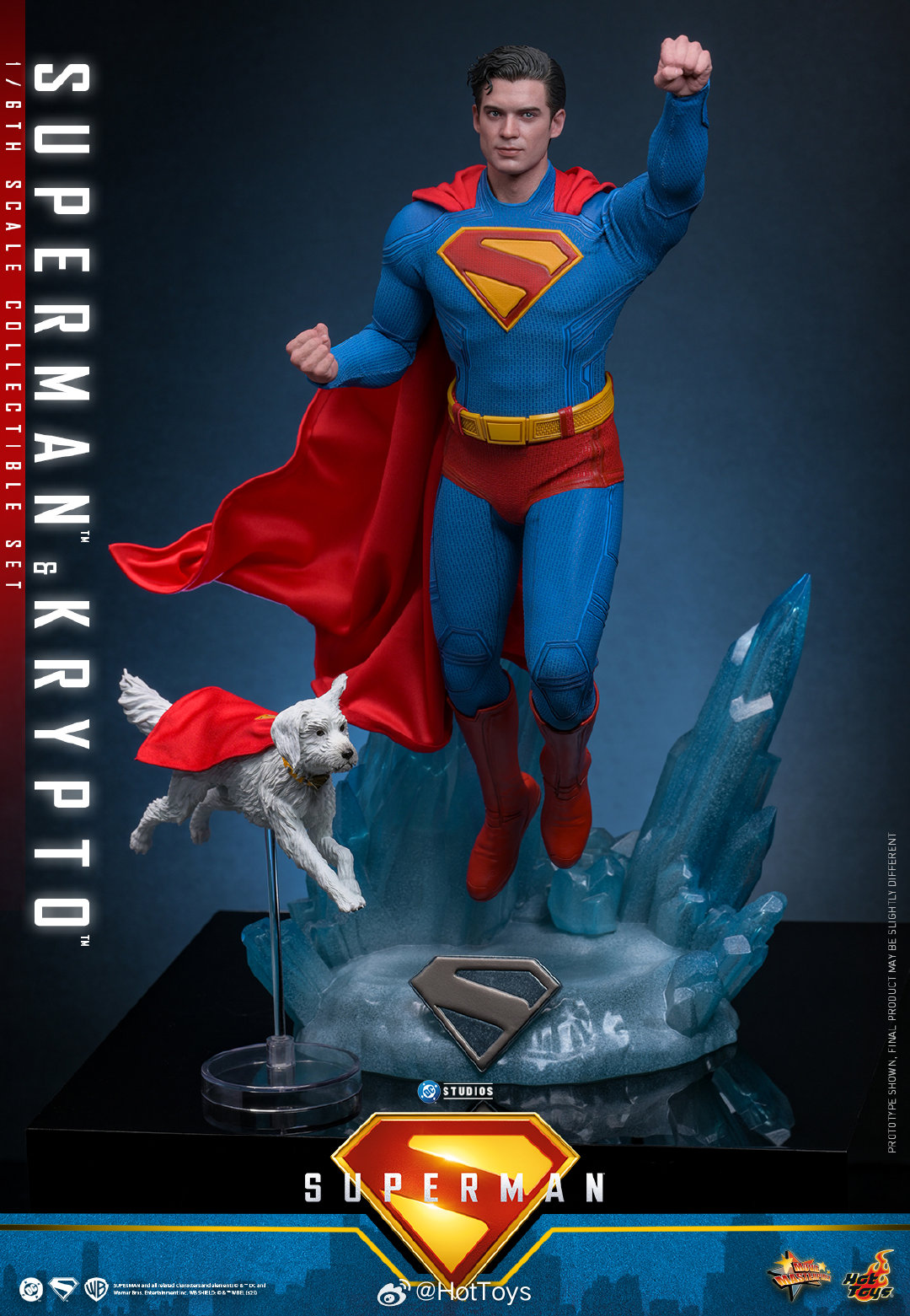 Superman & Krypto 1/6th scale Collectible Set MMS812 (Licensed) Statue(GK)-Hottoys