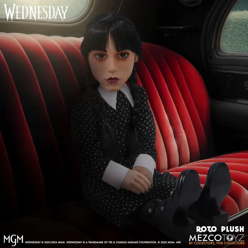 Mezco Studio - Roto Plush The Addams Family TV Series Wednesday Action Figure (Licensed)