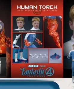 HOTTOYS - The Fantastic Four: First Steps 1/6 Scale Human Torch Collectible Action Figure (Licensed)