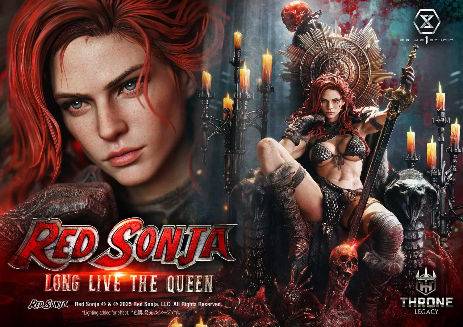 Prime 1 Studio - Throne Legacy Red Sonja Red Sonja : Long Live the Queen 1/3 Statue TLCRS-01 TLCRS-01S (Licensed)