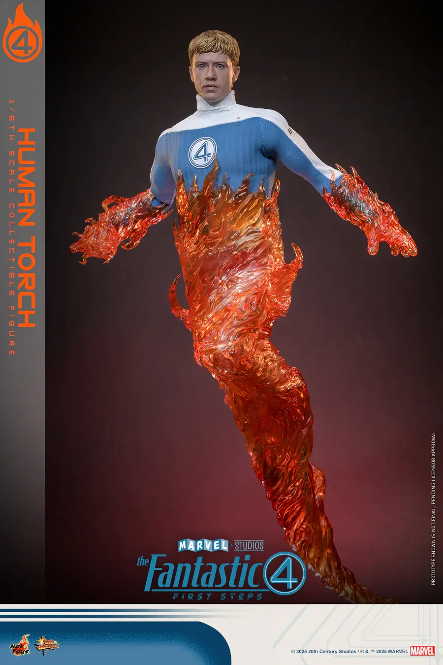 HOTTOYS - The Fantastic Four: First Steps 1/6 Scale Human Torch Collectible Action Figure (Licensed)