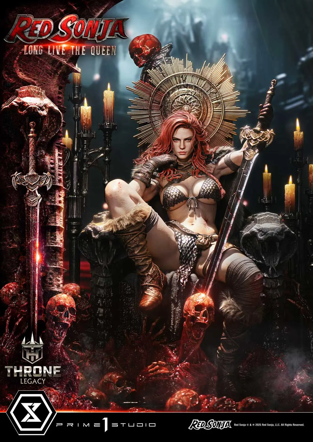 Prime 1 Studio - Throne Legacy Red Sonja Red Sonja : Long Live the Queen 1/3 Statue TLCRS-01 TLCRS-01S (Licensed)