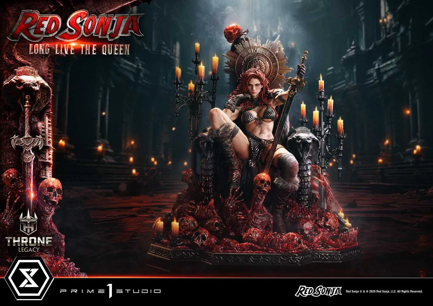 Prime 1 Studio - Throne Legacy Red Sonja Red Sonja : Long Live the Queen 1/3 Statue TLCRS-01 TLCRS-01S (Licensed)
