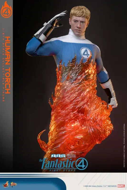 HOTTOYS - The Fantastic Four: First Steps 1/6 Scale Human Torch Collectible Action Figure (Licensed)