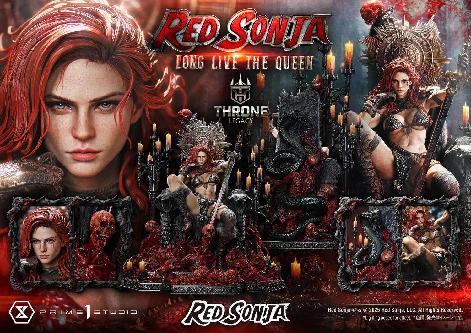 Prime 1 Studio - Throne Legacy Red Sonja Red Sonja : Long Live the Queen 1/3 Statue TLCRS-01 TLCRS-01S (Licensed)