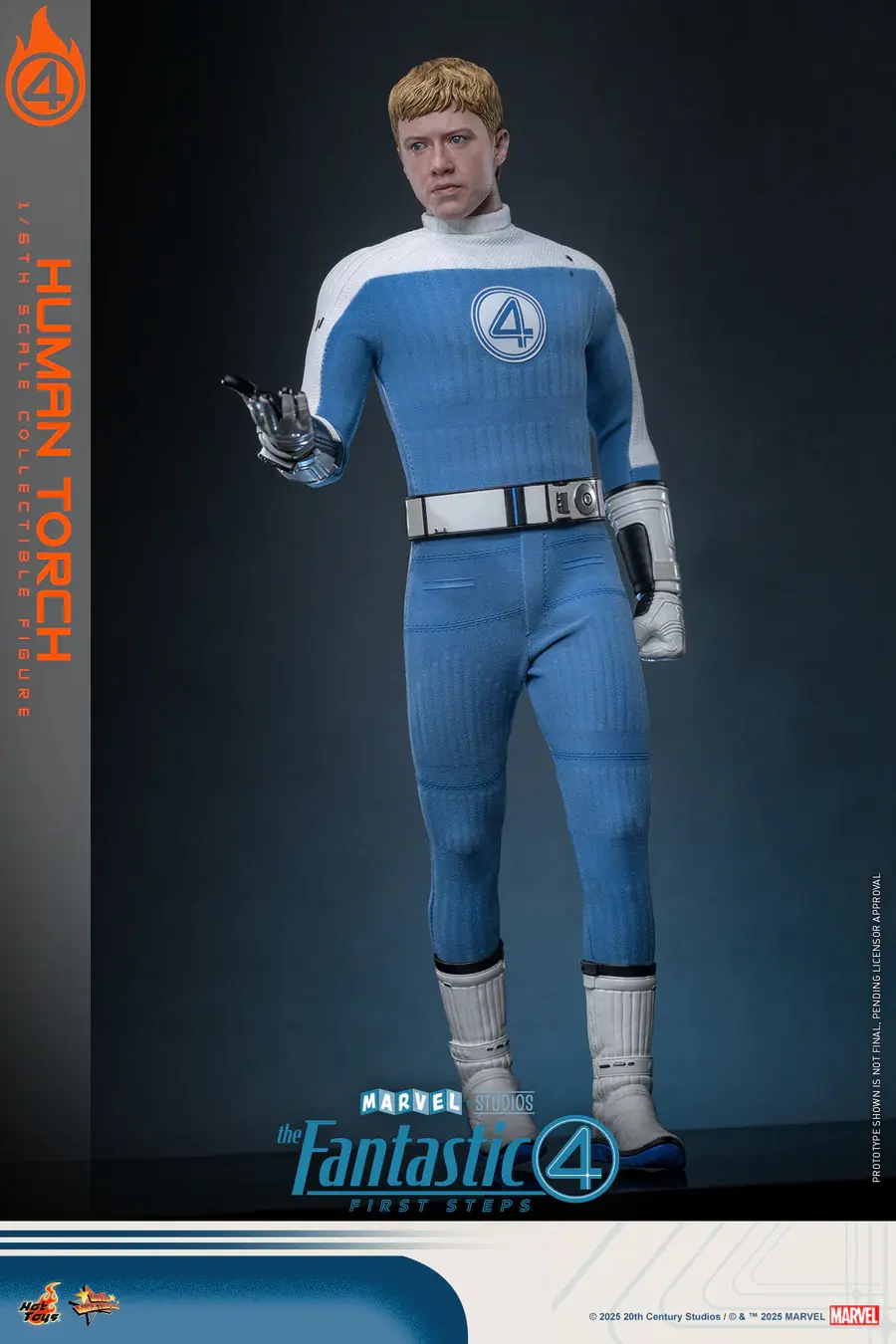 HOTTOYS - The Fantastic Four: First Steps 1/6 Scale Human Torch Collectible Action Figure (Licensed)