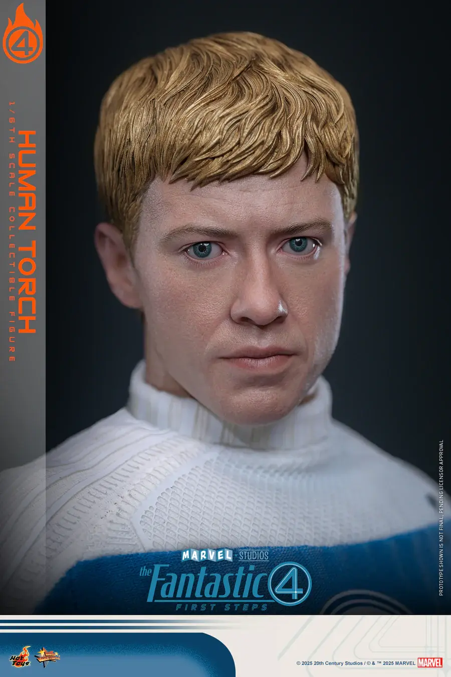 HOTTOYS - The Fantastic Four: First Steps 1/6 Scale Human Torch Collectible Action Figure (Licensed)