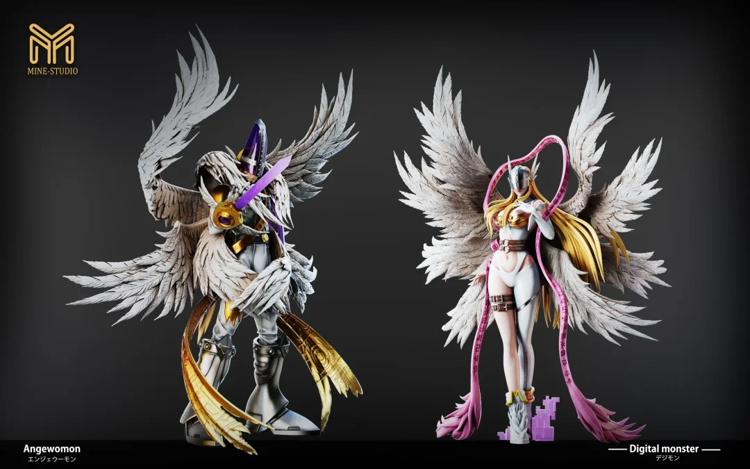 Digimon Small & Plus Scale Angewomon Statue (GK)-MINE  Studio