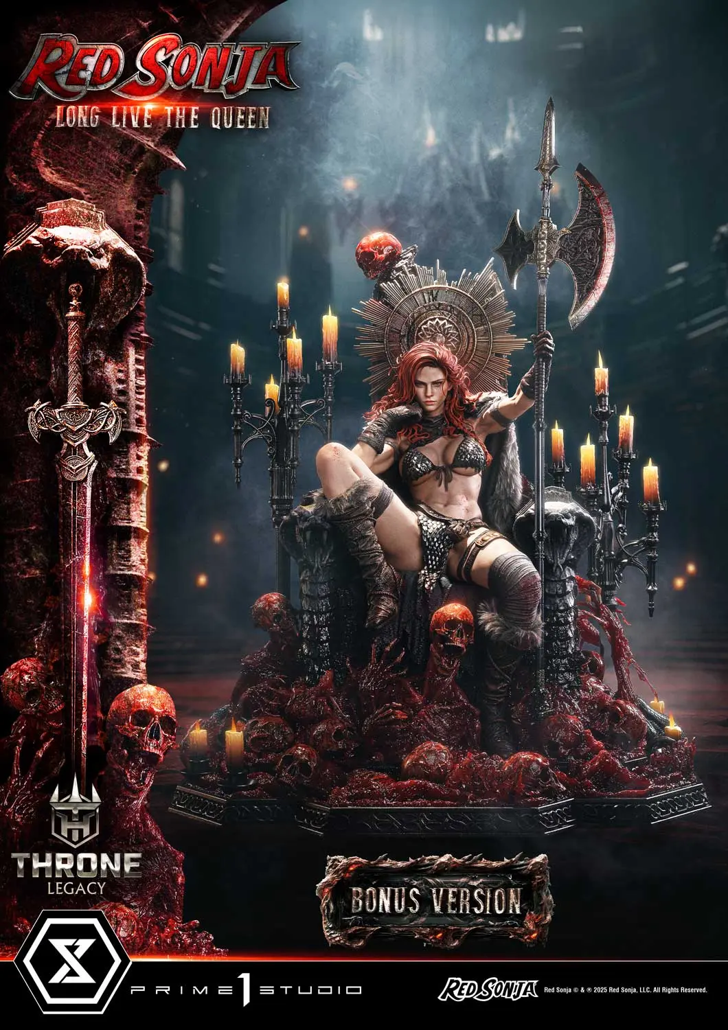 Prime 1 Studio - Throne Legacy Red Sonja Red Sonja : Long Live the Queen 1/3 Statue TLCRS-01 TLCRS-01S (Licensed)