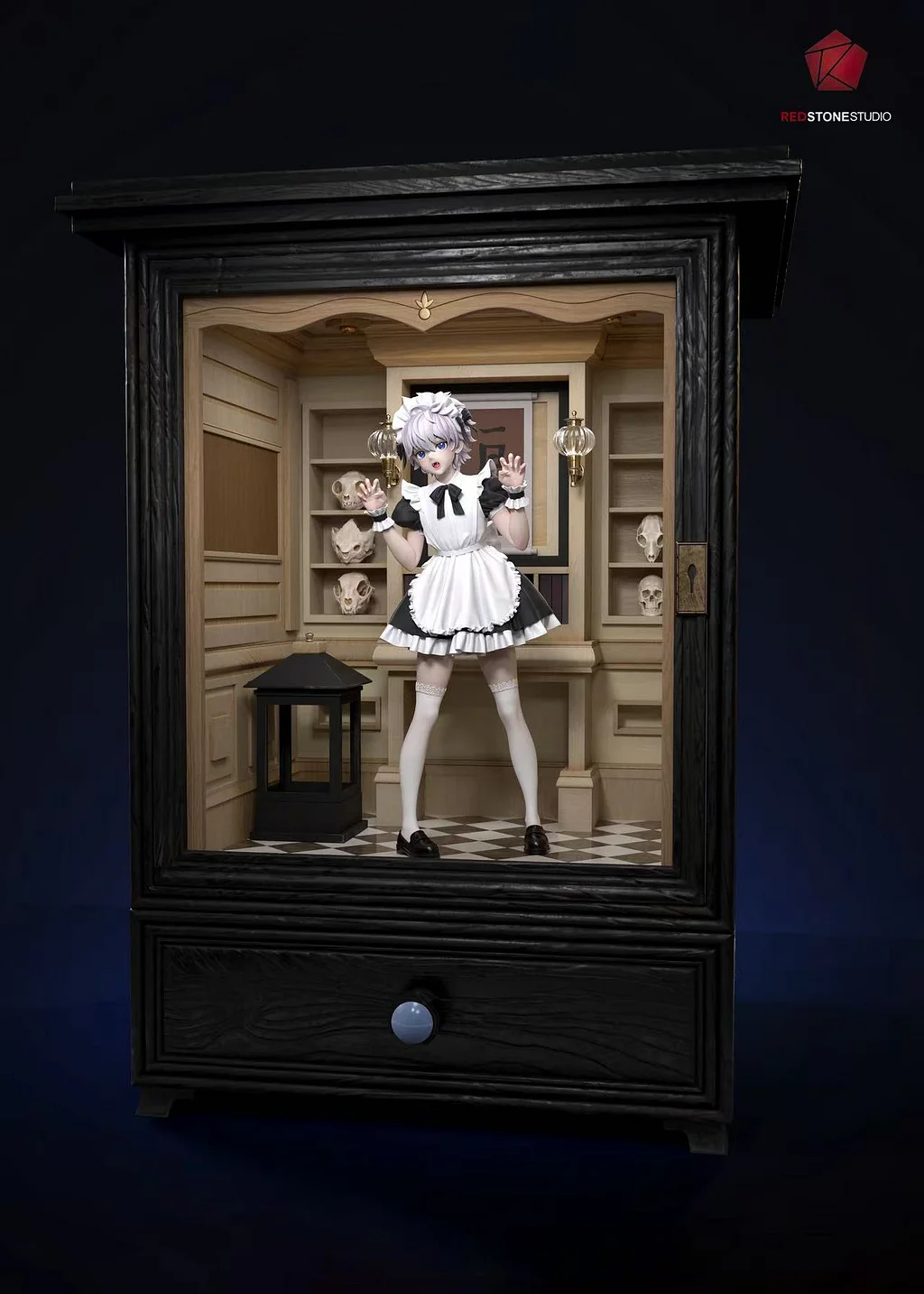 Red Stone Studio - Killua Zoldyck maid outfit 1/6 Statue