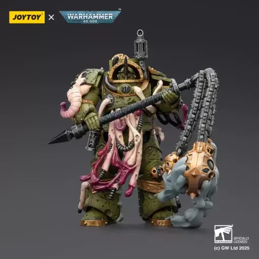 JOYTOY - Warhammer 40K 1/18 Death Guard Blightlord Terminator Squad X Plague Marine lcon bearer JT02861 JT02878 JT02885 JT02915 (Licensed)Statue 
