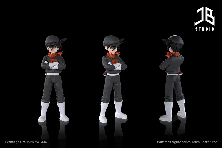 Pokémon-WORLD ZUKAN TEAM ROCKET UNIFORM VER. RED 1/20 SCALE STATUE GK-JB STUDIO Pre-sale