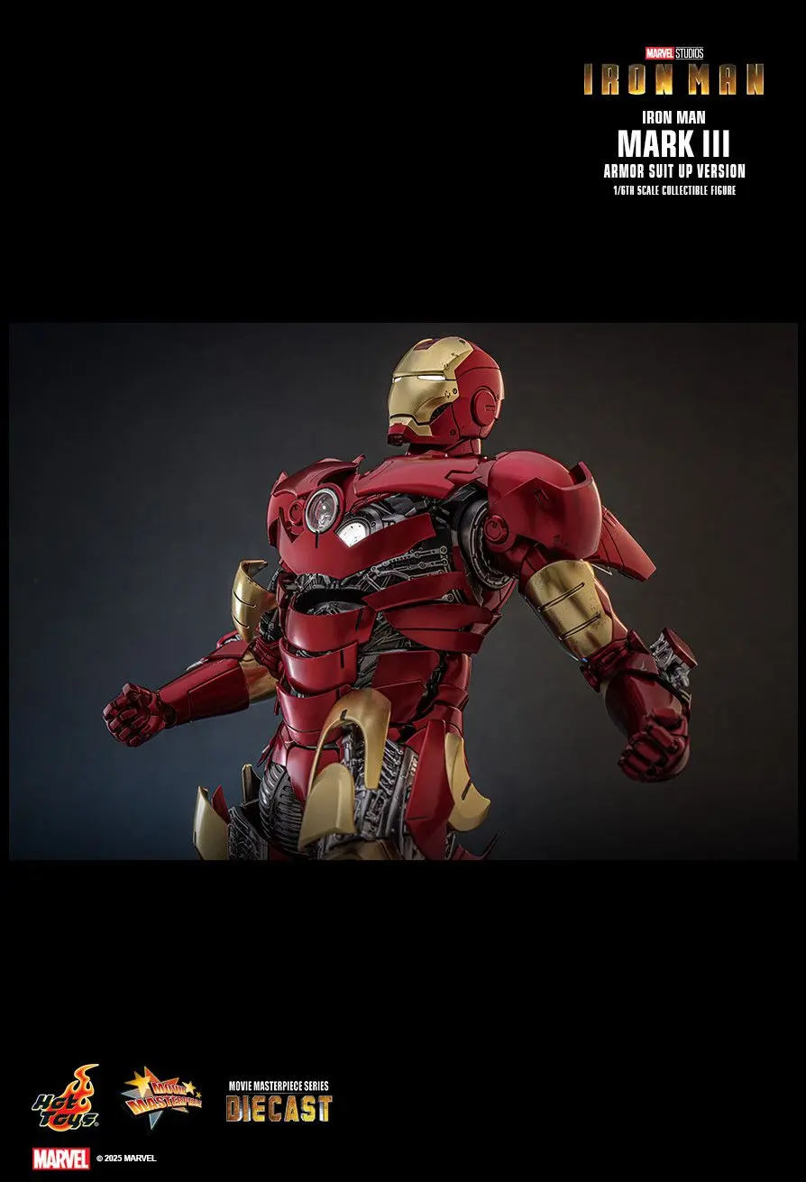 Hottoys - Iron Man Mark III (Armor Suit Up Version) 1/6th scale Collectible Figure MMS825D72 (Licensed)  Action Figure