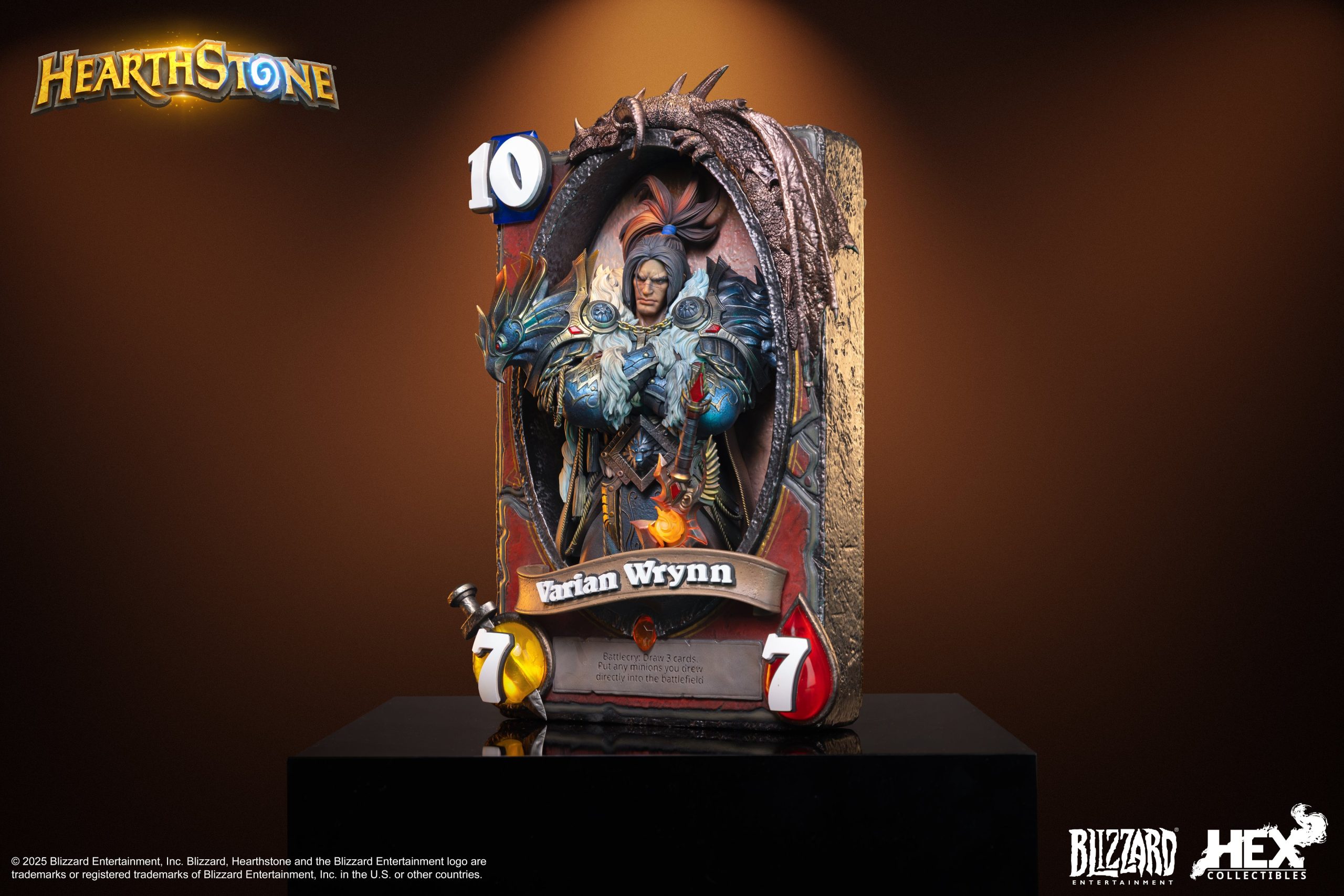 Hearthstone Varian Wrynn Legendary Card Art Statue HEXFRAME02 (Licensed)Statue(GK) -HEX Collectibles & Blizzard Entertainment -KWII-GK