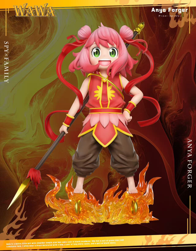 (Pre-order) Product name: Anya cosplaying Nezha .Size: 18 cm high (GK)