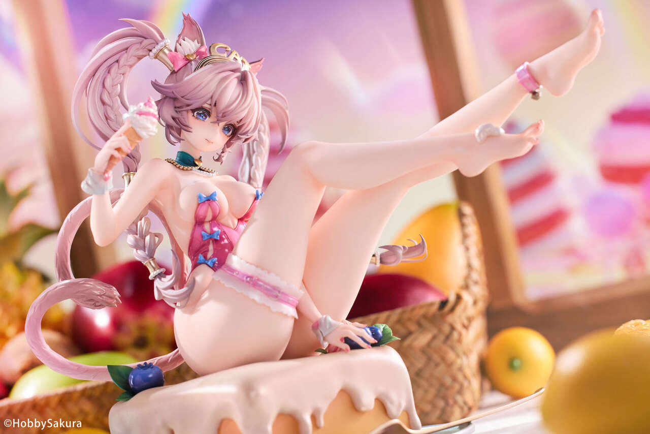 Cake Catgirl Pre-painted Figure (Licensed) 1/6 Scale Statue (GK)- Hobby Sakura 