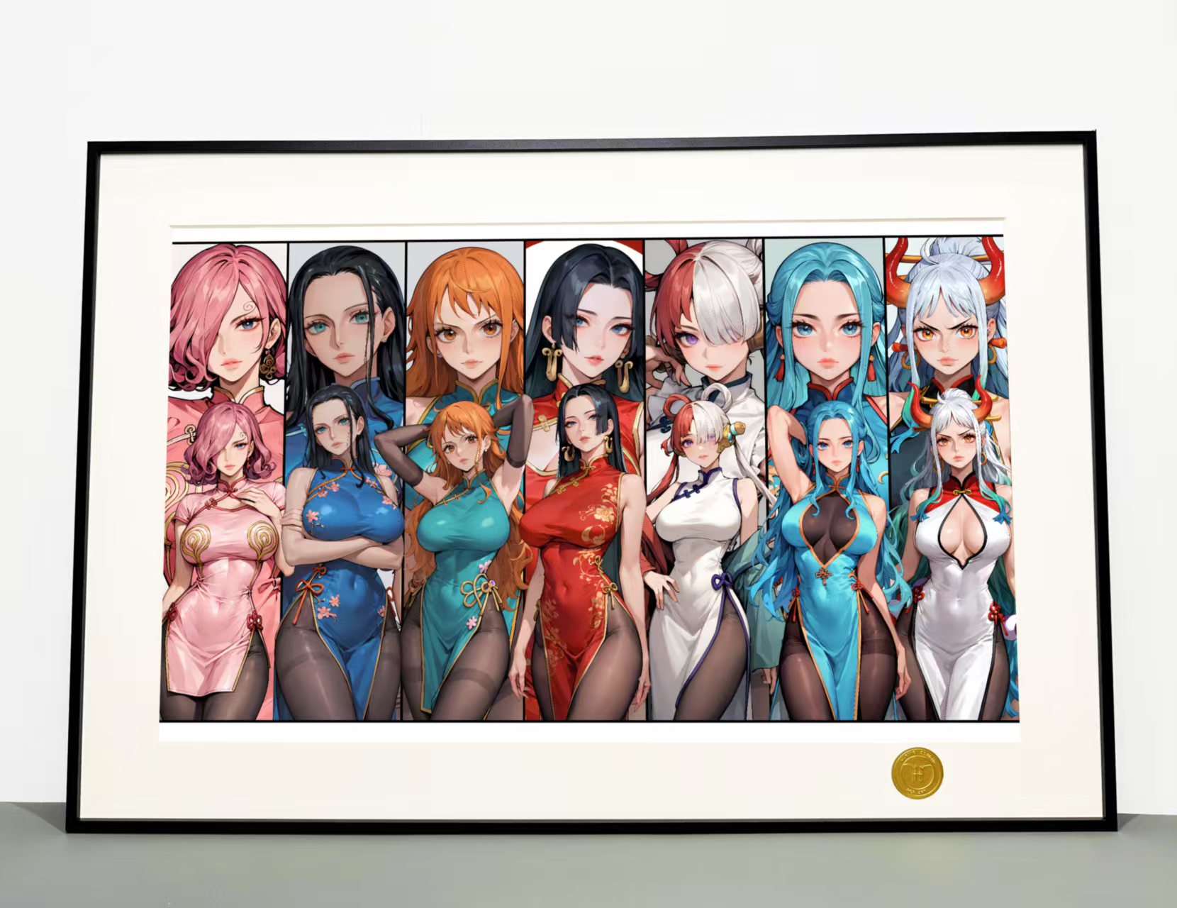 One Piece "Cheongsam Girl Group" Empress Nami, Robin, Yamato and Uta decorative painting in stock