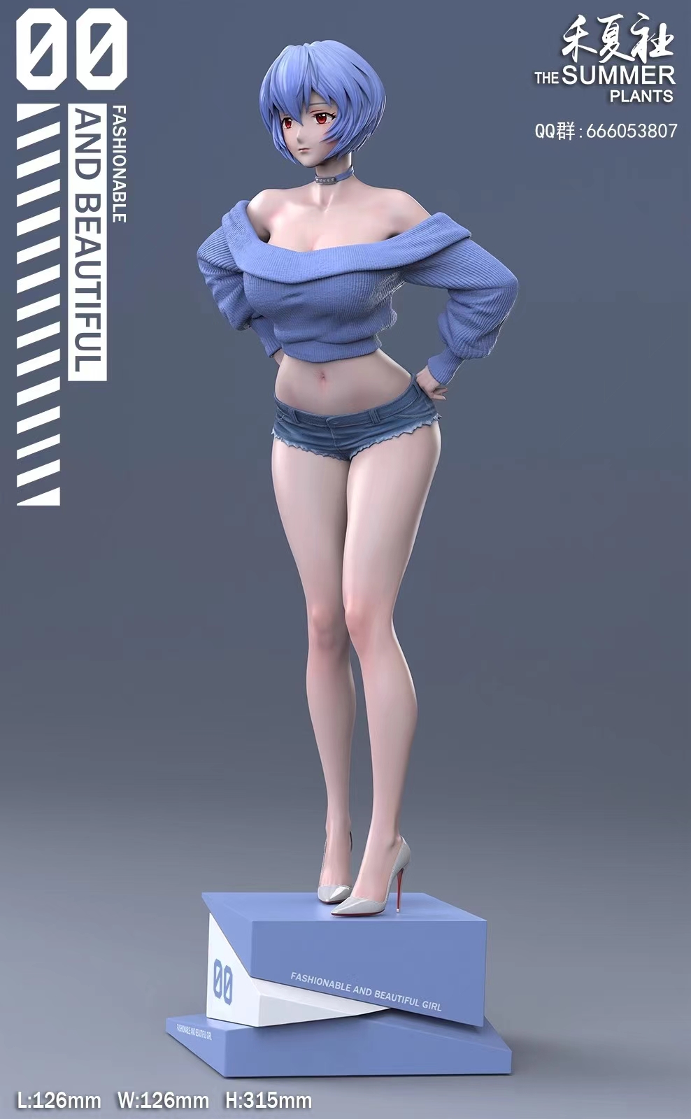 EVA Rei Ayanami 1/6 scale Hexiashe Studio, statue GK18+ pre-sale