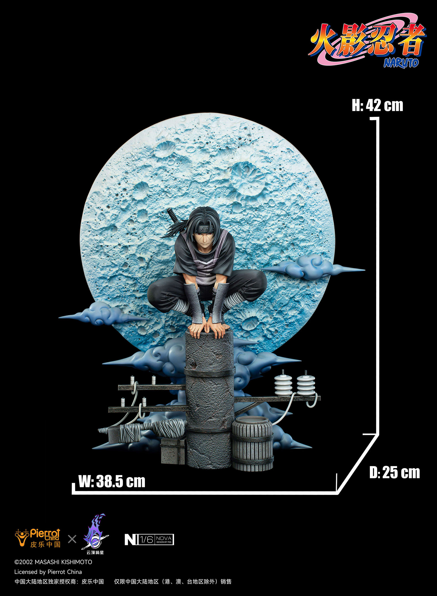 Pre-sale Work Naruto Anbu Uchiha Itachi 1/6 Statue Scale 1/6 size Normal version H31*W26.5*D11.5cm EX version H42*W38.5*D25cm(GK)-KWII-GK