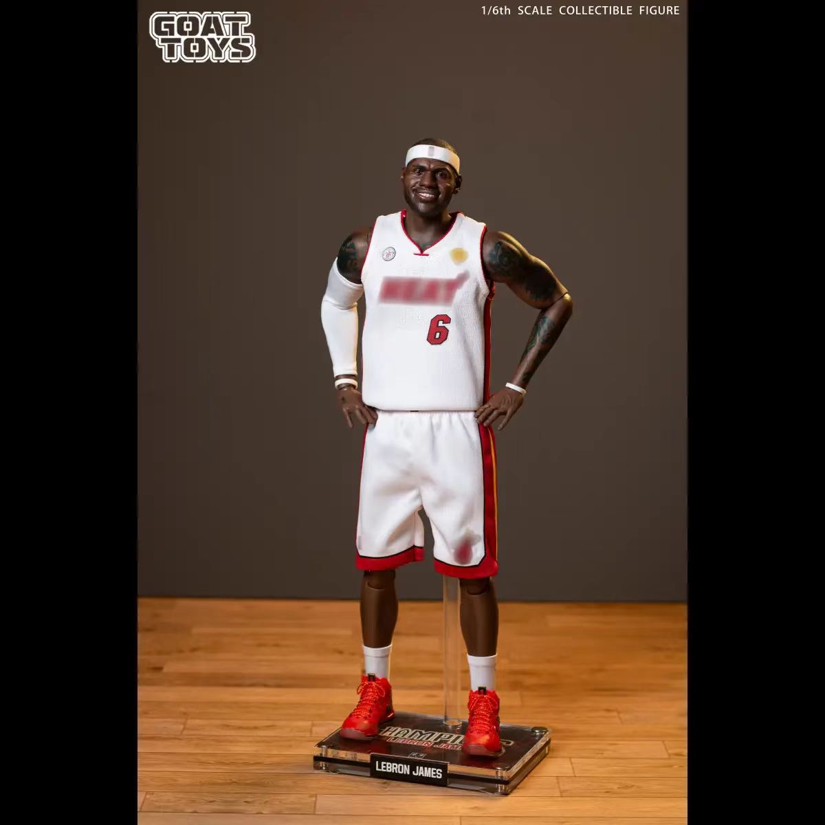 LeBron James 1/6 scale, 13-year Heat championship set, GoatToys studio, statue GK18+ pre-sale