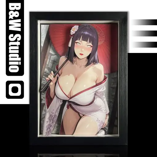 B&W Studio - Hinata Hyuga Ver. Kimono 3D Decorative Painting Naruto